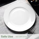 8-Inch Porcelain White Salad Plates Set of 6