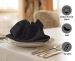 Set of 12 Black Cloth Napkins for Any Event