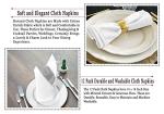 Set of 12 Cotton Blend Table Napkins - White