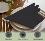 Set of 12 Black Cloth Napkins for Any Event