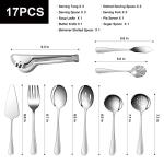17-Piece Stainless Steel Serving Utensil Set