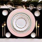 13" Pink Charger Plates Set of 6 for Parties