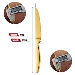 Gold Stainless Steel Steak Knife Set of 6
