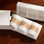 Rustic White Pillar Candles Set of 3