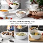 DOWAN 22 Oz White Bowls Set of 4