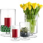 Elegant Glass Hurricane Candle Holder for Weddings