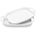DOWAN 15.4" White Serving Trays - Set of 2