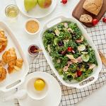 DOWAN 15.4" White Serving Trays - Set of 2