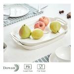 DOWAN 15.4" White Serving Trays - Set of 2