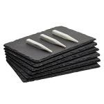 6-Pack Mini Slate Serving Boards with Chalk
