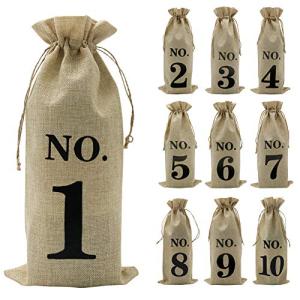 Jute Wine Bags for Blind Tasting - Set of 10