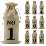 Jute Wine Bags for Blind Tasting - Set of 10