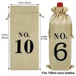 Jute Wine Bags for Blind Tasting - Set of 10