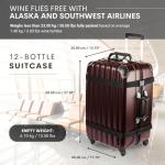VinGardeValise® Travel Wine Suitcase - 12 Bottles