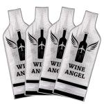4-Pack Reusable Wine Bags for Safe Travel