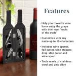 Personalized 5 Piece Wine Tool Set - Make Memories