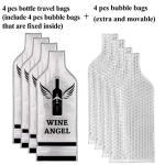 4-Pack Reusable Wine Bags for Safe Travel