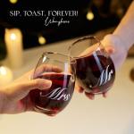 Mr. and Mrs. Wine Glasses Gift Set 2025