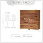 Mr & Mrs Wedding Wine Glasses Set with Keepsake Box