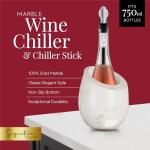 Homeries Marble Wine Chiller Bucket - Gloss White