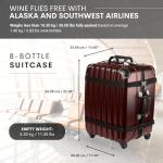 VinGardeValise® Petite Travel Wine Suitcase - 8 Bottles