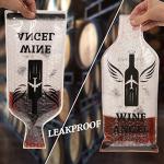 4-Pack Reusable Wine Bags for Safe Travel