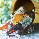 Gold Stainless Steel Ice Bucket with Stand