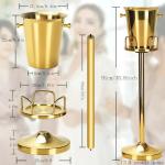 Gold Stainless Steel Ice Bucket with Stand