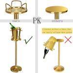 Gold Stainless Steel Ice Bucket with Stand