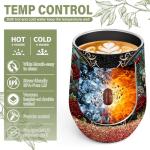 Gothic Skull and Roses Wine Travel Tumbler