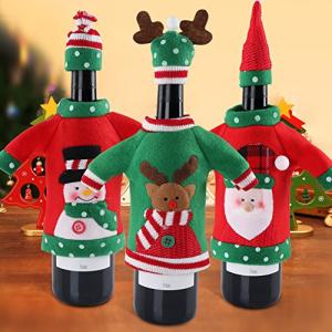 Ugly Christmas Wine Bottle Covers - 3 Pack