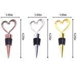 3 Heart Wine Bottle Stoppers for Freshness & Decor