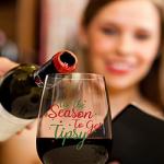 Christmas Stemless Wine Glasses Set of 2