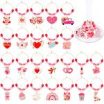 24pc Valentine's Wine Charms for Glasses