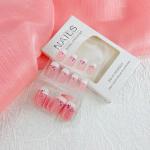 Colorful Dots French Press On Medium Square Nails