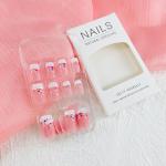 Colorful Dots French Press On Medium Square Nails