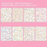 Mini Nail Stickers for Kids - 1600 Holiday Designs