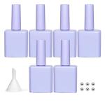 Agidea 6PCS Purple Glass Gel Nail Polish Bottles
