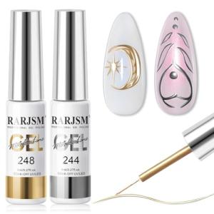 Metallic Gel Liner Nail Art Set - 2pcs