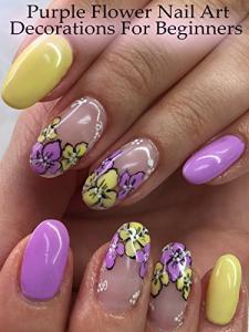 Purple Flower Nail Art Kits for Beginners