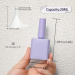 Agidea 6PCS Purple Glass Gel Nail Polish Bottles