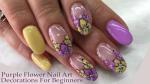 Purple Flower Nail Art Kits for Beginners