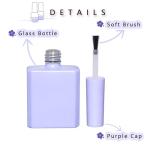 Agidea 6PCS Purple Glass Gel Nail Polish Bottles