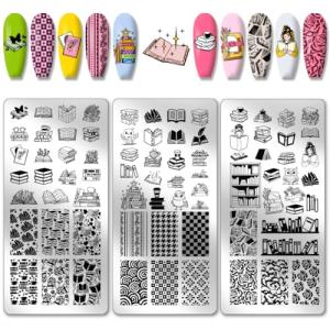Book Lover Nail Art Stamps - 3 Piece Set