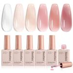 Beetles 6-Color Jelly Gel Nail Polish Set