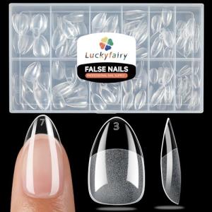 240pcs Short Almond Gel Nail Tips - 12 Sizes