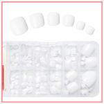 LuckForever 168pc White Press-On Toenails Set