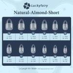 240pcs Short Almond Nail Gel Tips - 12 Sizes
