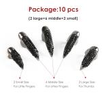 10PCS Black Long Fake Nails for Halloween Fun