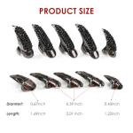 10PCS Black Long Fake Nails for Halloween Fun